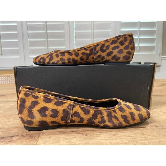 Vionic Orinda Ballet Flats Dark Brown Leopard Print Size 6 Narrow NIB Square Toe - Picture 8 of 13
